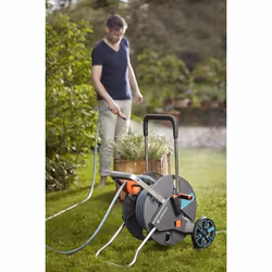 Gardena AquaRoll L Easy Carrello avvolgitubo Manuale Blu, Grigio, Arancione - Vista aggiuntiva 7