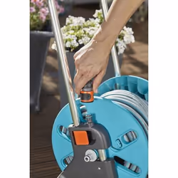 Gardena 18500-20 avvolgitubo da giardino Carrello avvolgitubo Nero, Blu, Acciaio inox - Vista aggiuntiva 4