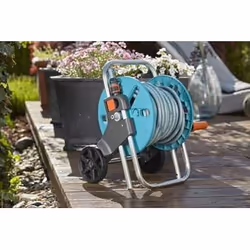 Gardena 18502-28 avvolgitubo da giardino Carrello avvolgitubo Manuale Blu, Grigio, Arancione - Vista aggiuntiva 4