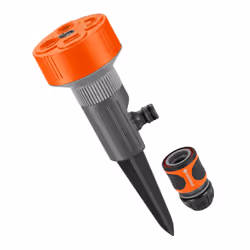Gardena 2068-20, Sistema di spruzzo d'acqua rotante, 100 m², Nero, Grigio, Arancione