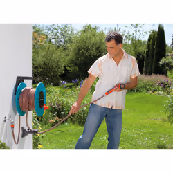 Gardena 2650-20 avvolgitubo da giardino Rocchetto montato a muro Manuale Nero, Turchese - Vista aggiuntiva 4