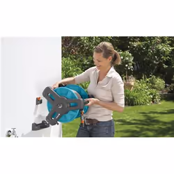 Gardena 8009-20 avvolgitubo da giardino Rocchetto montato a muro Manuale Nero, Verde - Vista aggiuntiva 5