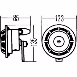 Clacson HELLA 3AG 003 399-801