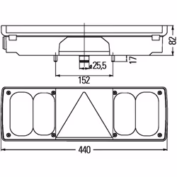 Fanale posteriore HELLA 2VP 340 450-031 sinistro