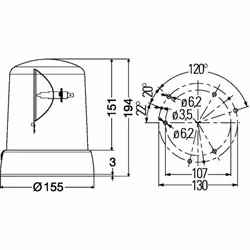 Faro rotante HELLA 2RL 008 061-101
