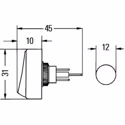 Alesaggio-ø [mm]: 12. Articolo complementare/info integrativa 2: con spina /cappuccio. Capacità di carico per 12v: 10A. Funzi ...