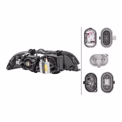 HELLA 1LL 008 052-591 Fari Sx PY21W, D2S/H7, D2S, H7 DE, Alogeno, Xeno 12 trasparente per veicolo circolazione Sx BMW: 5 Sedan