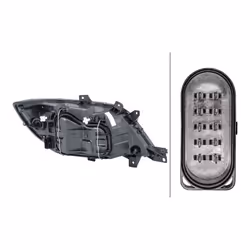 HELLA 1LH 246 047-071 Fari Sx W5W, PY21W, H7/H3/H7 Alogeno 12 trasparente per veicolo circolazione Sx MERCEDES-BENZ: Sprinter 3-T Van