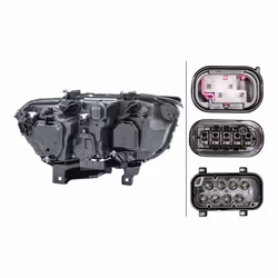 Fari; HELLA; Sx P21W, D2S/H7, D2S, H7 Alogeno, Bi-Xeno 12 arancione per veicolo circolazione Dx; per BMW; 63126917115, 631269 ...