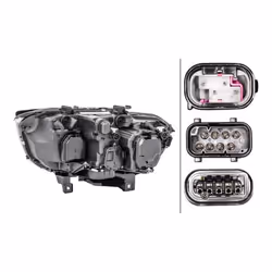 Fari; HELLA; Dx PY21W, D2S/H7, D2S, H7 Bi-Xeno, Alogeno 12 trasparente per veicolo circolazione Sx; per BMW; 63126917126, 631 ...