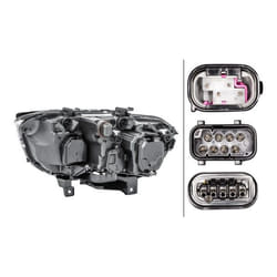 HELLA 1LL 158 086-011 Fari Dx PY21W, D2S/H7, D2S, H7 Bi-Xeno, Alogeno 12 trasparente per veicolo circolazione Sx