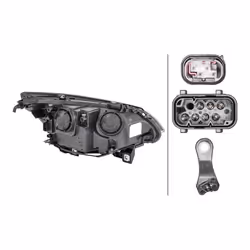 HELLA 1EF 008 673-071 Fari Sx H7/H7, W5W, PY21W Alogeno 12 cristallino trasparente per veicolo circolazione Dx BMW: 5 Sedan, 5 Touring