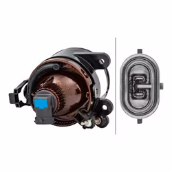 HELLA 1N0 270 595-011 Fendinebbia Sx 12 con lampadina VOLKSWAGEN: Golf 5