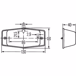 Indicatore di direzione ausiliario HELLA 2BM 001 321-001