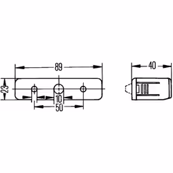 Luce targa HELLA 2KA 006 896-001