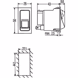 Interruttore di segnalazione pericolo HELLA 6HH 004 570-451