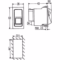 Interruttore di segnalazione pericolo HELLA 6HH 004 570-491