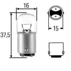 HELLA 8GA 002 071-361 Lampadina 24 5 R5W