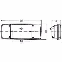 Vetro del fanale posteriore HELLA 9EL122 689-051