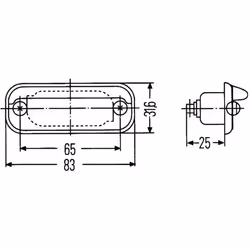 Luce targa HELLA 2KA 001 378-041