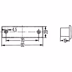 Luce targa HELLA 2KA 004 331-061