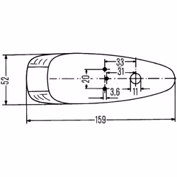 Luce di posizione laterale HELLA 2PF 001 638-011