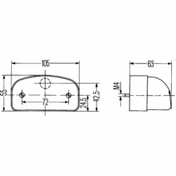 Luce targa HELLA 2KA 001 386-287