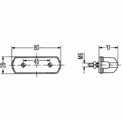 Luce targa HELLA 2KA 001 389-107