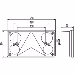 Fanale posteriore HELLA 2VP 340 400-157 sinistro - Vista aggiuntiva 2