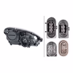 HELLA 1EL 008 361-711 Fari Sx W5W, D2S/H7, PY21W, D2S, H7 Bi-Xeno 12 trasparente per veicolo circolazione Dx