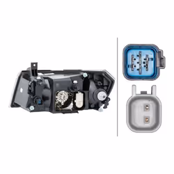 HELLA 1LG 354 024-061 Fari Dx H4, P21/5W, W5W Alogeno 12 per veicolo circolazione Sx FORD: Transit Mk5 Van, Transit Mk5 Camion pianale/Telaio