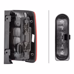 HELLA 2VP 354 043-011 Fanale posteriore Sx P21/4W, P21W, PY21W 12 con lampadine con portalampada VOLKSWAGEN: Caddy 3
