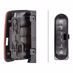HELLA 2VP 354 043-021 Fanale posteriore Dx P21/4W, P21W, PY21W 12 con lampadine con portalampada VOLKSWAGEN: Caddy 3