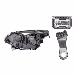 HELLA 1LL 009 449-041 Fari Dx PY21W, H6W, H7/H7 Alogeno, DE 12 trasparente per veicolo circolazione Sx BMW: 5 Sedan, 5 Touring