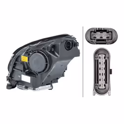 HELLA 1ZL 263 037-321 Fari Dx PY21W, D2S/H7, D2S, H7 Bi-Xeno 12 per veicolo circolazione Dx