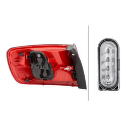 HELLA 2VA 354 542-021 Fanale posteriore Dx Sezione esterna LED, PY21W 12 con lampadina AUDI: A6 C6 Avant, A6 C6 Allroad
