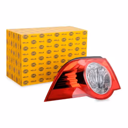 Fanale posteriore; HELLA; Sx Sezione esterna LED 12 cristallino, Rosso con portalampada; per VW; E12018, E12053, 1Q0945095B, ...