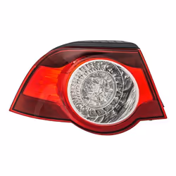 Fanale posteriore; HELLA; Sx Sezione esterna LED 12 cristallino, Rosso con portalampada; per VW; E12018, E12053, 1Q0945095G, ...