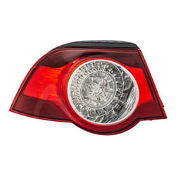 HELLA 2VA 009 246-131 Fanale posteriore Sx Sezione esterna LED 12 cristallino, Rosso con portalampada