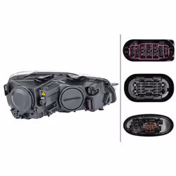 HELLA 1ZS 009 902-771 Fari Sx LED, D1S, PY21W, W5W Bi-Xeno, LED 12 cromo/nero per veicolo circolazione Dx VOLKSWAGEN: GOLF 6