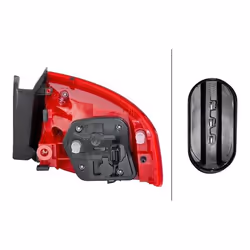 HELLA 2VA 010 085-091 Fanale posteriore Sx Sezione esterna LED, P21W 12 Rosso con portalampada, senza lampadina AUDI: A4 B8 Sedan