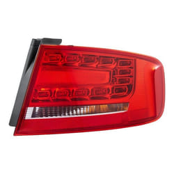 HELLA 2VA 010 085-101 Fanale posteriore Dx Sezione esterna LED, P21W 12 Rosso con portalampada, senza lampadina AUDI: A4 B8 Sedan