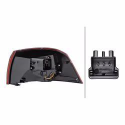 HELLA 2SD 010 970-031 Fanale posteriore Sx Sezione esterna LED, WY21W 12 con lampadina, con portalampada