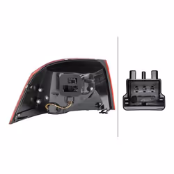 HELLA 2SD 010 970-041 Fanale posteriore Dx Sezione esterna LED, WY21W 12 con lampadina, con portalampada