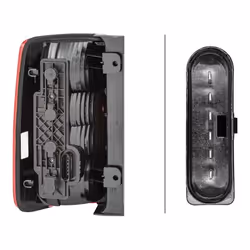 HELLA 2VP 354 999-021 Fanale posteriore Dx P21/4W, P21W, PY21W 12 con lampadine con portalampada VOLKSWAGEN: Caddy 3
