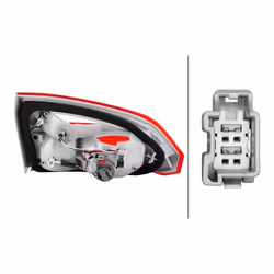 Fanale posteriore; HELLA; Dx Sezione interna LED, P21W, W16W 12 con lampadine con portalampada; per FORD; 1709969, 1715140, 1 ...