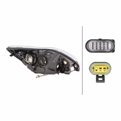 HELLA 1LL 354 807-031 Fari Sx W5W, PY21W, D1S/H1, D1S, H1 12 per veicolo circolazione Sx FORD: Focus 2 Kombi, Focus 2