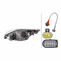 HELLA 1LL 354 807-081 Fari Dx W5W, D1S/H1, PY21W, D1S, H1 per veicolo circolazione Sx FORD: Focus 2 Kombi, Focus 2