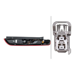 HELLA 2SD 354 816-011 Fanale posteriore Sx Sezione superiore LED, PR21W, PY21W senza lampadina, senza portalampada