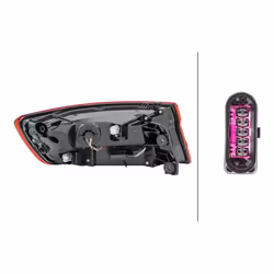 HELLA 2SD 012 246-061 Fanale posteriore Dx Sezione esterna LED 12 con portalampada AUDI: A4 B9 Sedan